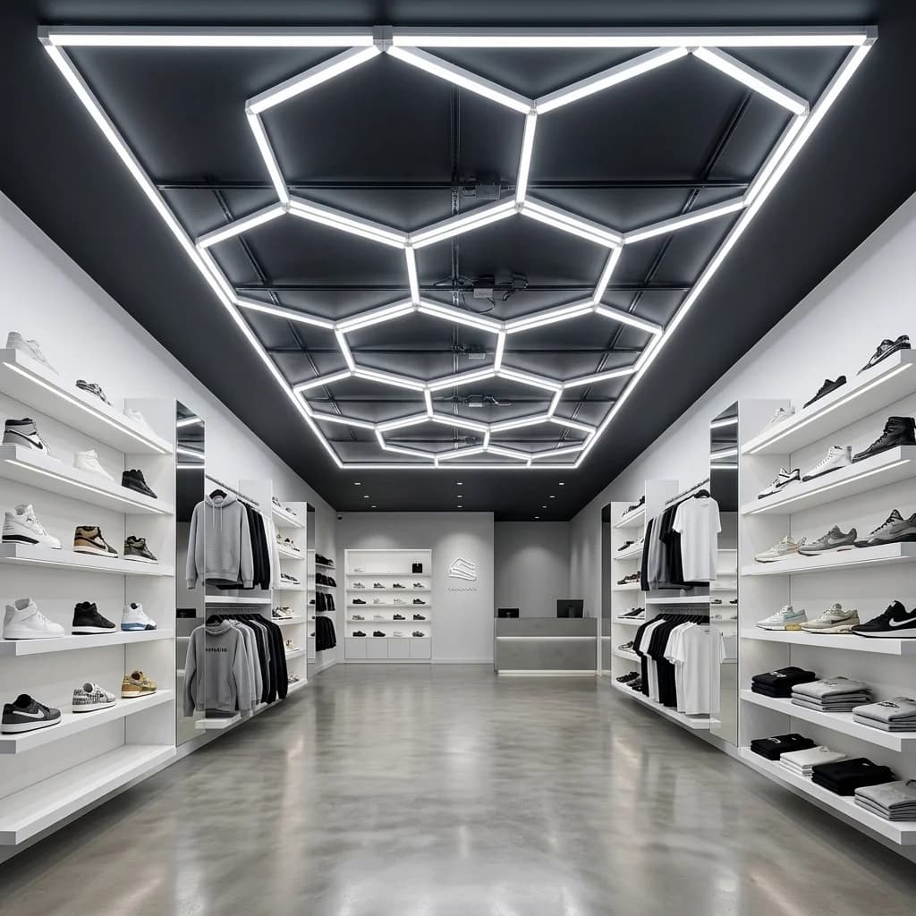 Hex grid ceiling installation